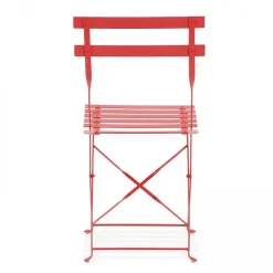 Cheap RETIF Chaises Pliante Rome Acier Rouge 42X46X82 Cm- Par 2