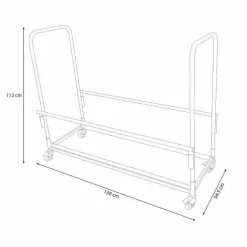 Outlet RETIF Chariot Capacit 25 Chaises Pliantes- Furnitrade