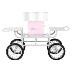 Clearance RETIF Chariot Pour Machine Barbe Papa 4 Roues Blanc