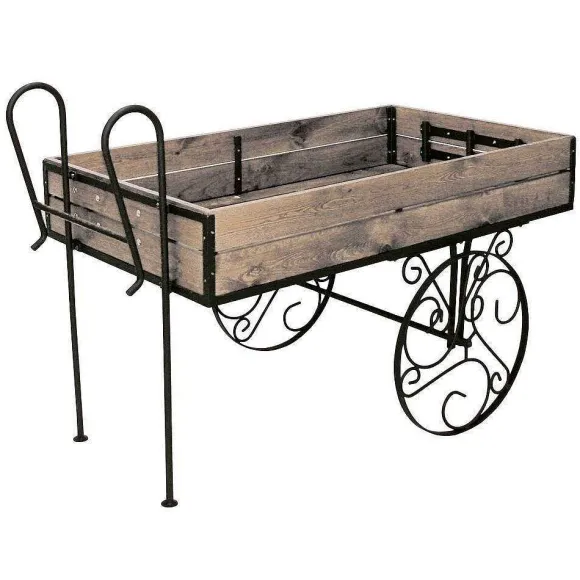 Shop RETIF Charrette En Bois 120X70X70Cm Pin Vieilli Sabl
