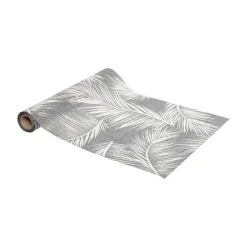 Best Sale RETIF Chemin De Table Gris Imprim Argent 28X300Cm