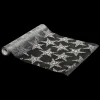 New RETIF Chemin De Table Organza Argent Imprim 28X500Cm