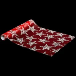 Best RETIF Chemin De Table Organza Rouge Imprim 28X500Cm