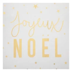 Outlet RETIF Chemin De Table Tissu Blanc Imprim Joyeux No L Dor 28X500Cm