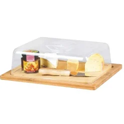 Clearance RETIF Cloche Fromages "Bamboo" Bois Et Plexi 25X20X8Cm -Par 12