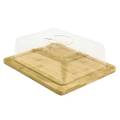 Clearance RETIF Cloche Fromages "Bamboo" Bois Et Plexi 25X20X8Cm -Par 12
