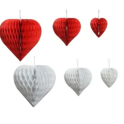 Discount RETIF Coeurs En Papier Suspendre Rouge Ou Blanc + 27Xh27 + 18Xh18 + 11Xh13Cm