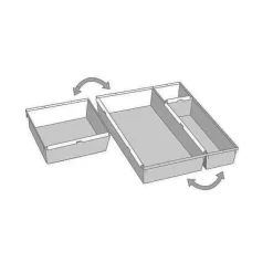 Clearance RETIF Compartiment Pour Tiroirs 'Easyhome' (L)80 X (P)380 X (H)50Mm Pp Assemblable