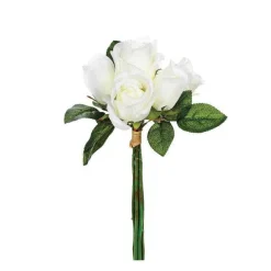 Cheap RETIF Compo Artificielle De 3 Roses Blanches Dans 3 Vases En Verre Li S Par Une Corde