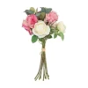 Clearance RETIF Compo Artificielle De 3 Roses Blanches Dans 3 Vases En Verre Li S Par Une Corde