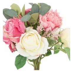 Clearance RETIF Compo Artificielle De 3 Roses Blanches Dans 3 Vases En Verre Li S Par Une Corde