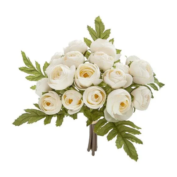 Online RETIF Compo Artificielle De 3 Roses Blanches Dans 3 Vases En Verre Li S Par Une Corde