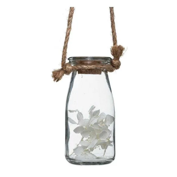 New RETIF Compo Artificielle De 3 Roses Blanches Dans 3 Vases En Verre Li S Par Une Corde