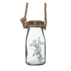 New RETIF Compo Artificielle De 3 Roses Blanches Dans 3 Vases En Verre Li S Par Une Corde