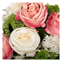 Best RETIF Compo Artificielle De 3 Roses Blanches Dans 3 Vases En Verre Li S Par Une Corde
