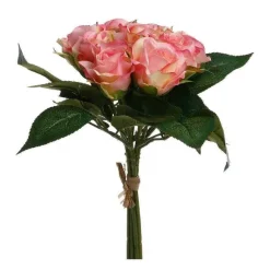 Best Sale RETIF Compo Artificielle De 3 Roses Blanches Dans 3 Vases En Verre Li S Par Une Corde