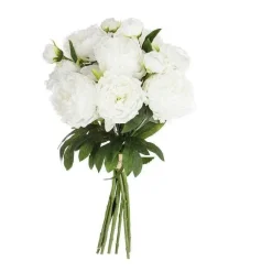 Outlet RETIF Compo Artificielle De 3 Roses Blanches Dans 3 Vases En Verre Li S Par Une Corde