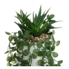 Best Sale RETIF Compo Artificielle De 3 Roses Blanches Dans 3 Vases En Verre Li S Par Une Corde