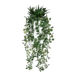 Best Sale RETIF Compo Artificielle De 3 Roses Blanches Dans 3 Vases En Verre Li S Par Une Corde