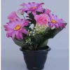 Store RETIF Composition Fleurs Artificielles Cimeti Re Pot Roses Et Gerberas H28Cm D30Cm