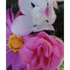 Store RETIF Composition Fleurs Artificielles Cimeti Re Pot Roses Et Gerberas H28Cm D30Cm