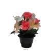 Flash Sale RETIF Composition Fleurs Artificielles Cimeti Re Pot Roses Lys Arums H28Cm 25Cm
