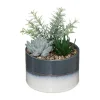 Sale RETIF Composition Florale Artificielle Pot En C Ramique Bicolore H17.5Cm