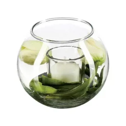 Online RETIF Composition Florale Artificielle Vase En Verre D. 12Xp. 10Cm