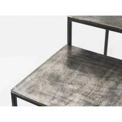 Online RETIF Consoles Alu Noir Et Iris S Set De 3 - 70X20X65 + 75X23X75 + 80X26X85 Cm