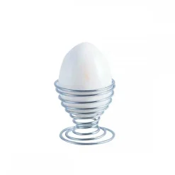 Shop RETIF Coquetier En Forme De Spirale Coloris Argent Pour Oeuf La Coque