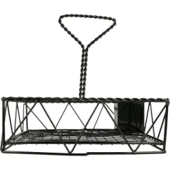 Store RETIF Corbeille "Caddy" Carr 25X25X24Cm Noir Metal