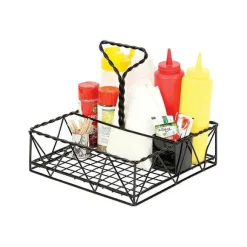 Store RETIF Corbeille "Caddy" Carr 25X25X24Cm Noir Metal