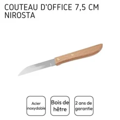 Store RETIF Couteau D'Office Manche En Bois Lame De 7,5Cm Nirosta Country