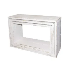 Store RETIF Cubes H Ritage Blanc 29X50 + 34X55 + 39X60 P19Cm - Set De 3