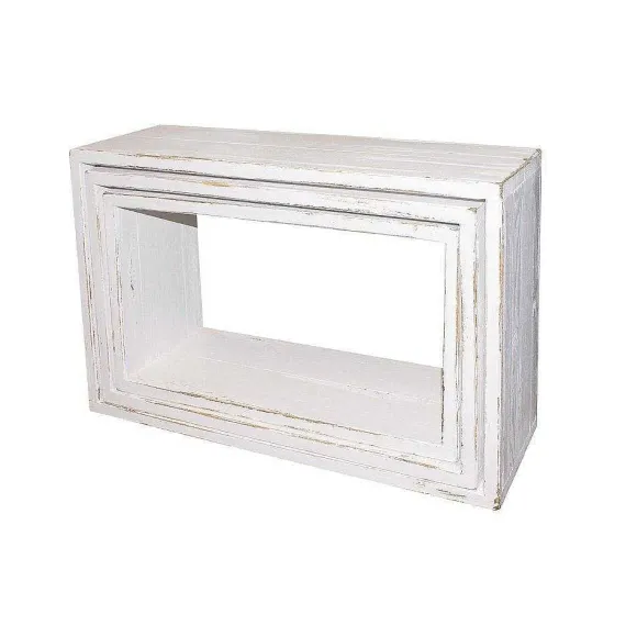 Store RETIF Cubes H Ritage Blanc 29X50 + 34X55 + 39X60 P19Cm - Set De 3