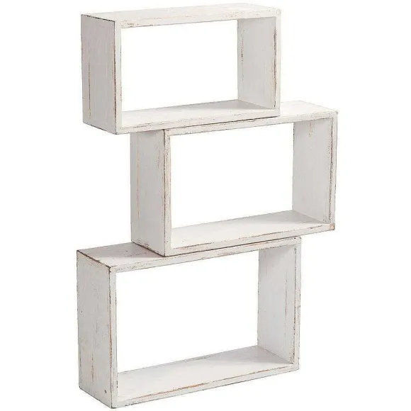 Store RETIF Cubes H Ritage Blanc 29X50 + 34X55 + 39X60 P19Cm - Set De 3