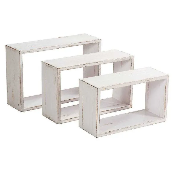 Store RETIF Cubes H Ritage Blanc 29X50 + 34X55 + 39X60 P19Cm - Set De 3