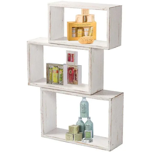 Store RETIF Cubes H Ritage Blanc 29X50 + 34X55 + 39X60 P19Cm - Set De 3