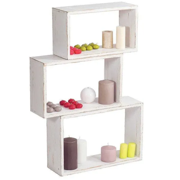 Store RETIF Cubes H Ritage Blanc 29X50 + 34X55 + 39X60 P19Cm - Set De 3