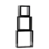 Fashion RETIF Cubes Noir Laqu 17X17+22X22+27X27Cm - Par 3