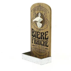 Cheap RETIF D Capsuleur Mural En Bois "Bi Re Fra Che" Avec Bac Zinc 15,5X7X30Cm - Par 24