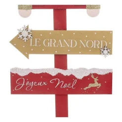 Cheap RETIF D Co De No L Pancarte En Bois Avec Casse Noisette Rouge Et Dor H120Cm