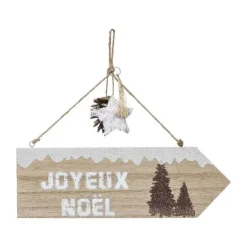 Best Sale RETIF D Co De No L Pancarte Joyeux No L En Bois Avec D Co Suspendre L 29Cm