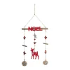 Hot RETIF D Co De No L Suspension En Bois Avec Biche Rouge Et Argent Paillet H38Cm
