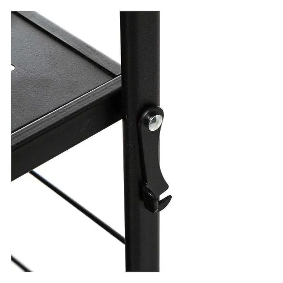 Cheap RETIF Desserte De Cuisine Roulante Pliable En Acier Noir Et Bois H85.8Cm