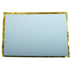Fashion RETIF Dessous D'Assiette Jetable 31.5X45Cm Blanc Et Dore Rouleau 32Pi Ces