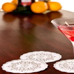 New RETIF Dessous De Verre Ouate Blanche Dentelle 9 Plis 9Cm - Par 3000
