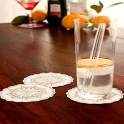 New RETIF Dessous De Verre Ouate Blanche Dentelle 9 Plis 9Cm - Par 3000