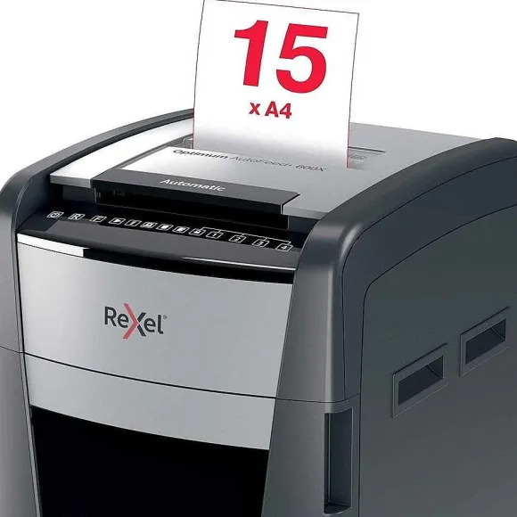 New RETIF Destructeur Optimum Auto+ 600X Coupe Crois E P4 600 Feuilles Corbeille 110L