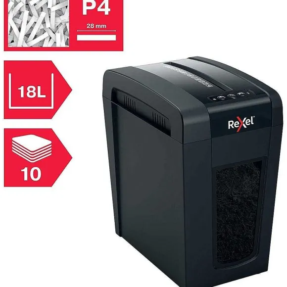 New RETIF Destructeur Secure X10-Sl Coupe Crois E S Curit P4 10 Feuilles Corbeille 18L